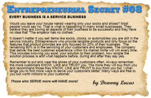 Entrepreneurial Secret #8